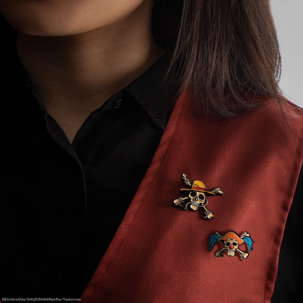Ansteck-Pins 2er-Pack Luffy & Buggy One Piece Ansteck-Buttons Yokina