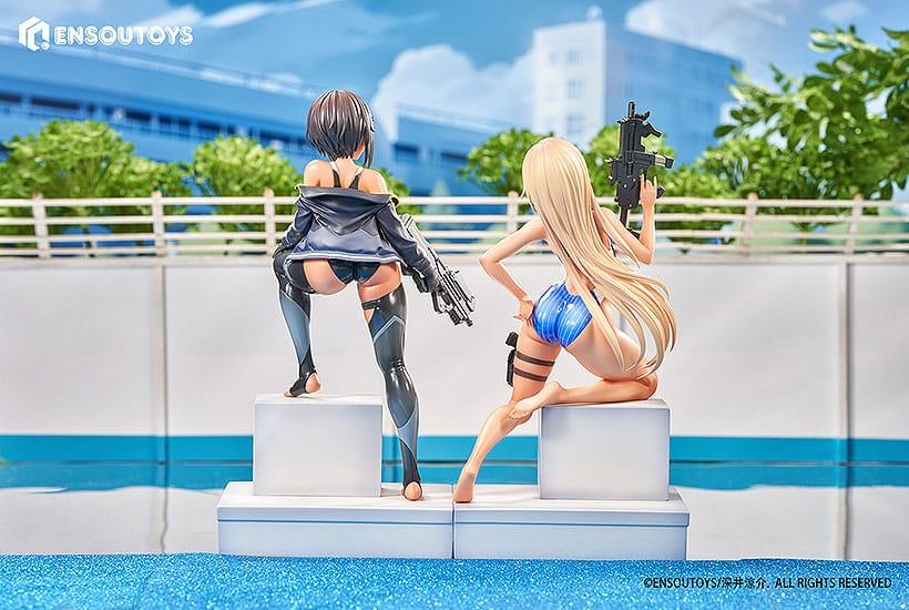 Arms Note Statuen 1/7 Swim Team Bucho-chan and Kohai-chan 22 cm Scalefiguren Yokina