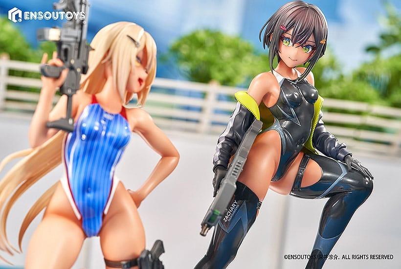 Arms Note Statuen 1/7 Swim Team Bucho-chan and Kohai-chan 22 cm Scalefiguren Yokina