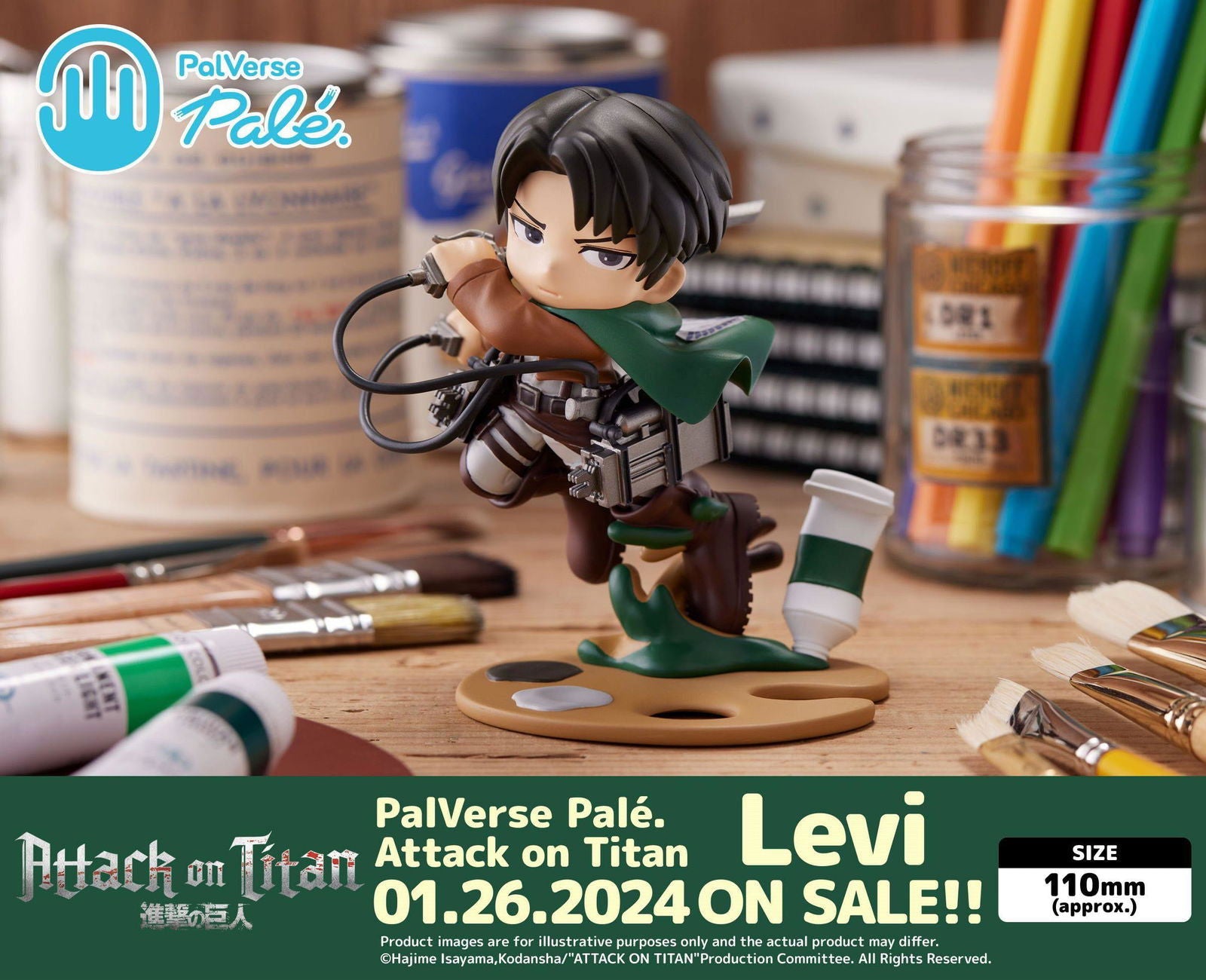 Attack on Titan PalVerse PVC Statue Levi 11 cm Minifiguren Yokina