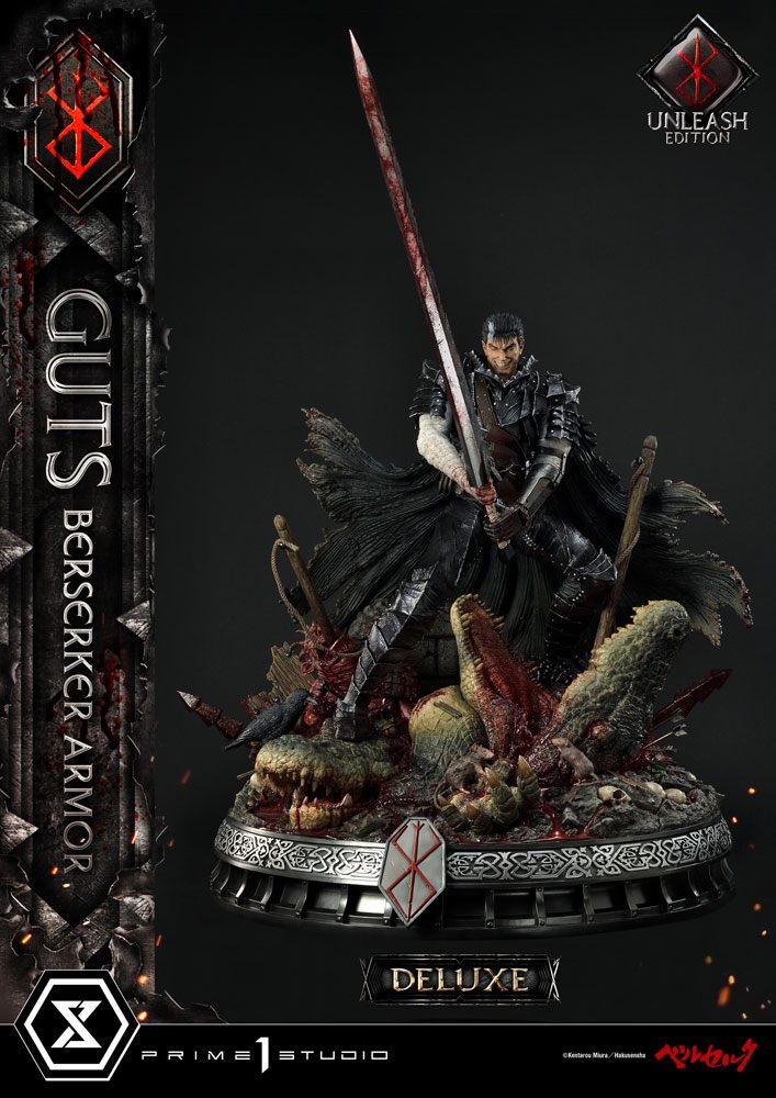 Berserk Statue 1/4 Guts Berserker Armor Unleash Edition Deluxe Version 91 cm Scalefiguren Yokina