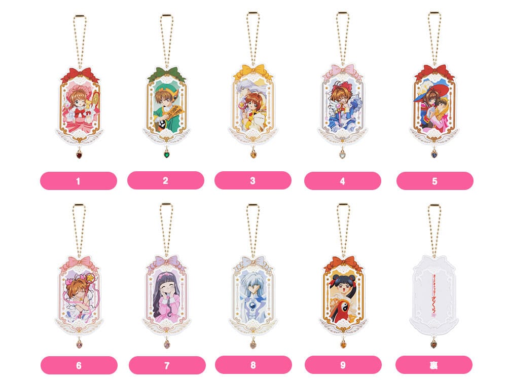 Cardcaptor Sakura Acryl 9 Schlüsselanhänger 25th Anniversary 8 cm Sortiment Schlüsselanhänger Yokina