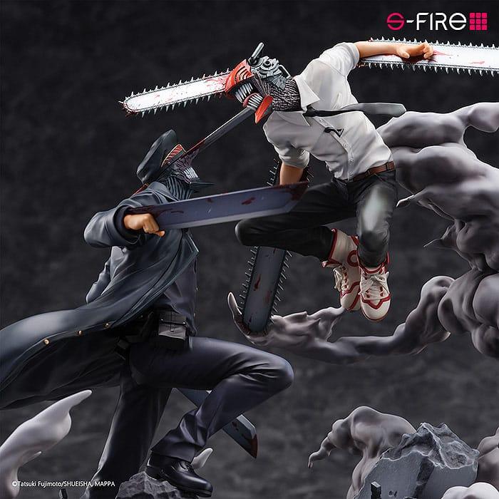 Chainsaw Man Statue Super Situation Figure Chainsaw Man vs. Samurai Sword 26 cm Scalefiguren Yokina