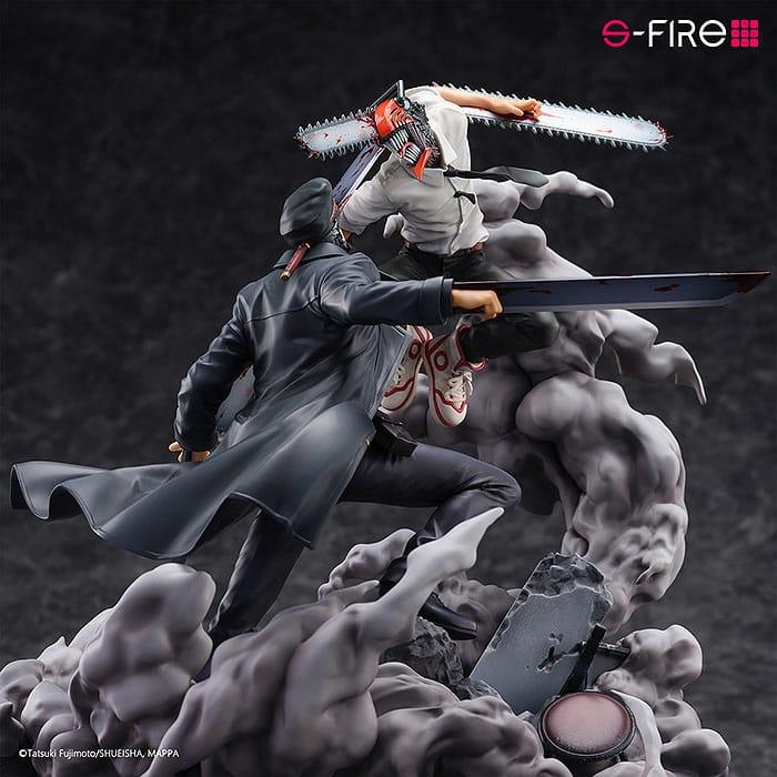 Chainsaw Man Statue Super Situation Figure Chainsaw Man vs. Samurai Sword 26 cm Scalefiguren Yokina