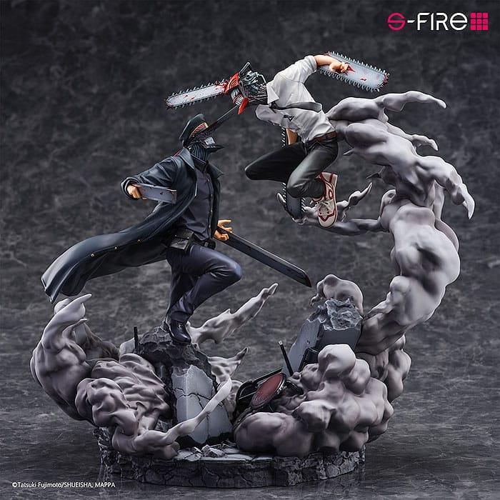 Chainsaw Man Statue Super Situation Figure Chainsaw Man vs. Samurai Sword 26 cm Scalefiguren Yokina