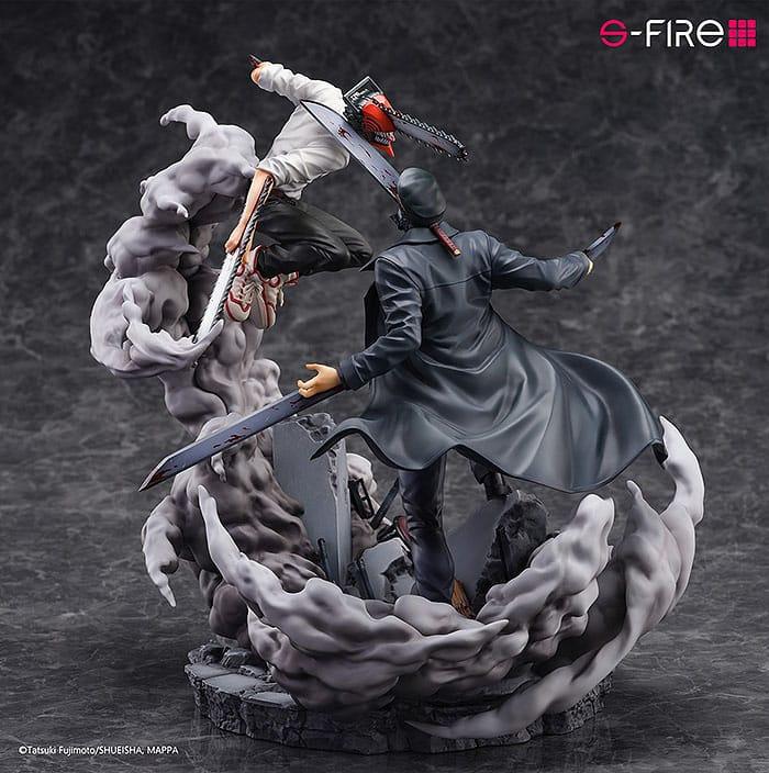 Chainsaw Man Statue Super Situation Figure Chainsaw Man vs. Samurai Sword 26 cm Scalefiguren Yokina
