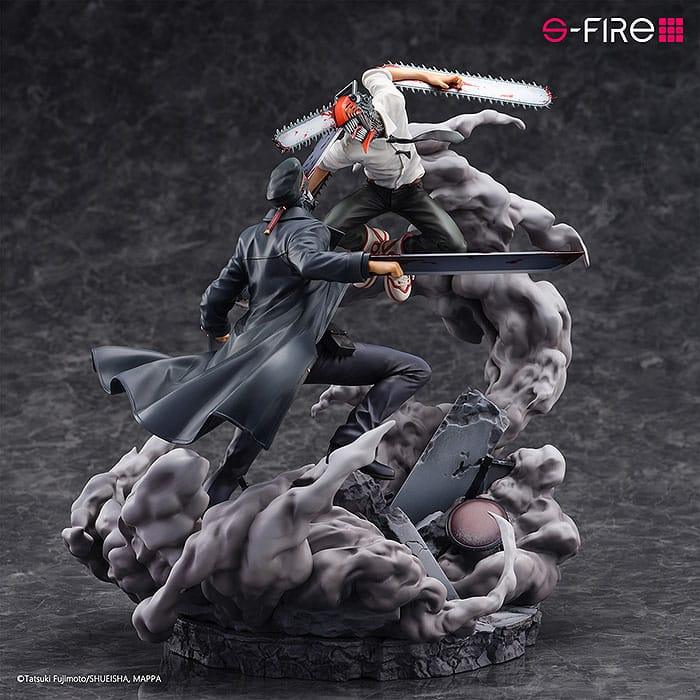 Chainsaw Man Statue Super Situation Figure Chainsaw Man vs. Samurai Sword 26 cm Scalefiguren Yokina