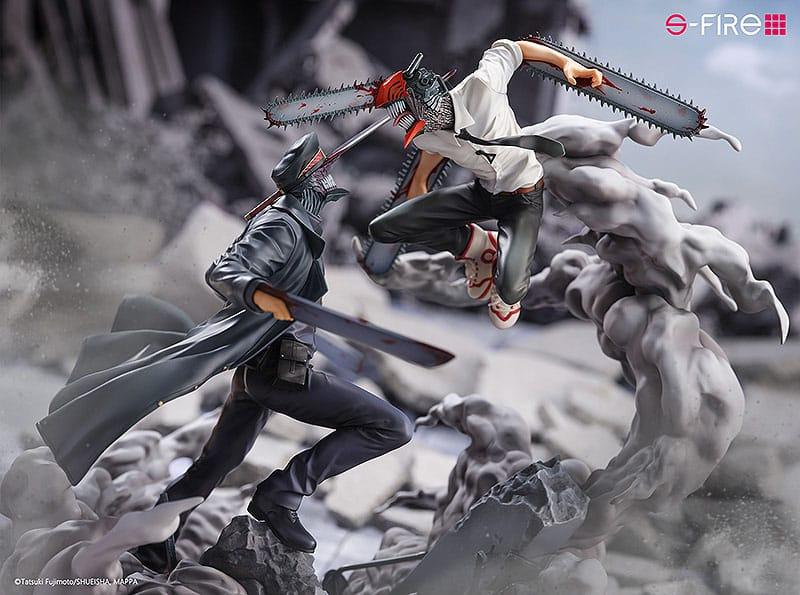Chainsaw Man Statue Super Situation Figure Chainsaw Man vs. Samurai Sword 26 cm Scalefiguren Yokina