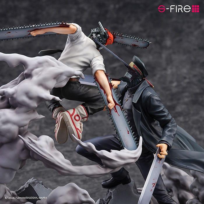 Chainsaw Man Statue Super Situation Figure Chainsaw Man vs. Samurai Sword 26 cm Scalefiguren Yokina