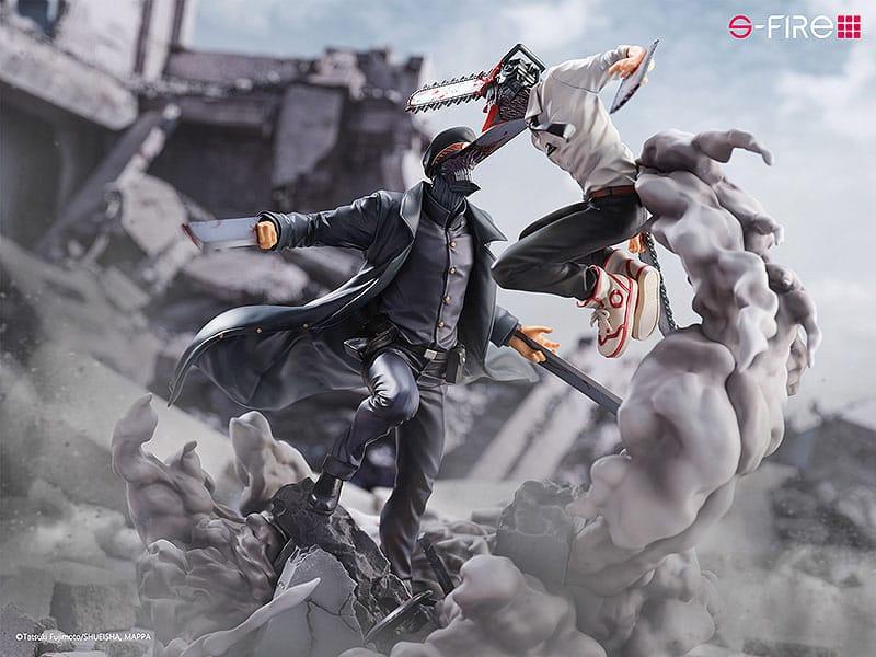 Chainsaw Man Statue Super Situation Figure Chainsaw Man vs. Samurai Sword 26 cm Scalefiguren Yokina