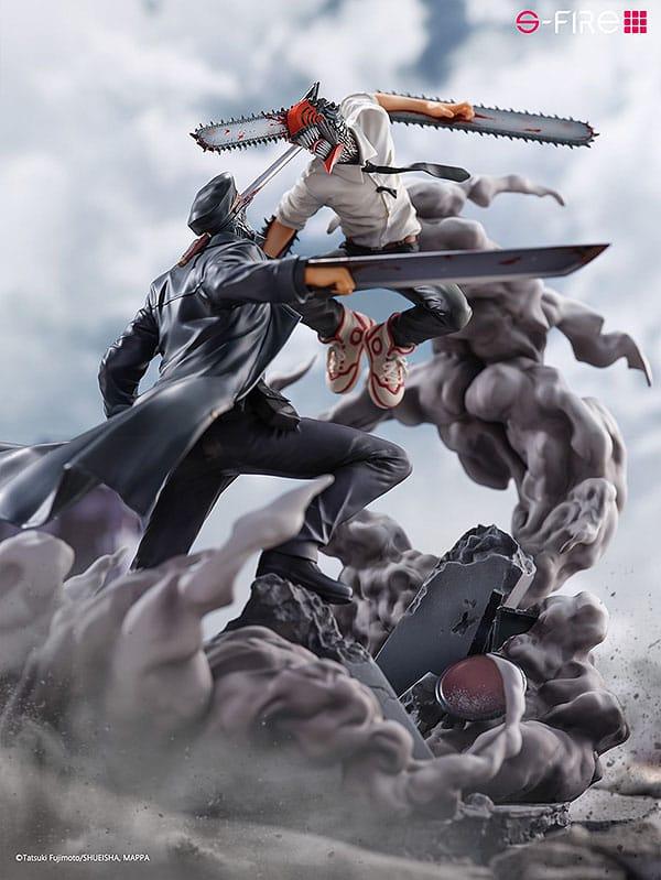 Chainsaw Man Statue Super Situation Figure Chainsaw Man vs. Samurai Sword 26 cm Scalefiguren Yokina