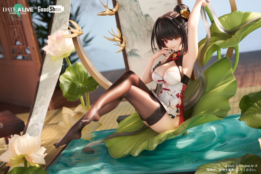 Date A Live: Spirit Pledge PVC Statue 1/7 Kurumi Tokisaki Ink Black China Dress Ver. 22 cm Scalefiguren Yokina