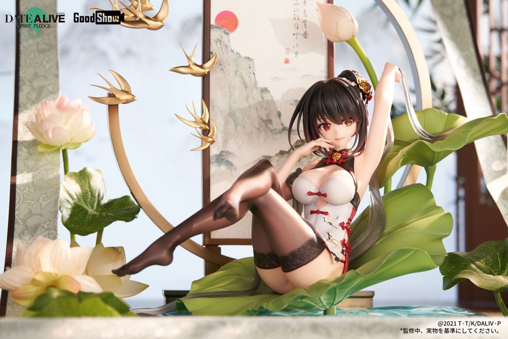 Date A Live: Spirit Pledge PVC Statue 1/7 Kurumi Tokisaki Ink Black China Dress Ver. 22 cm Scalefiguren Yokina