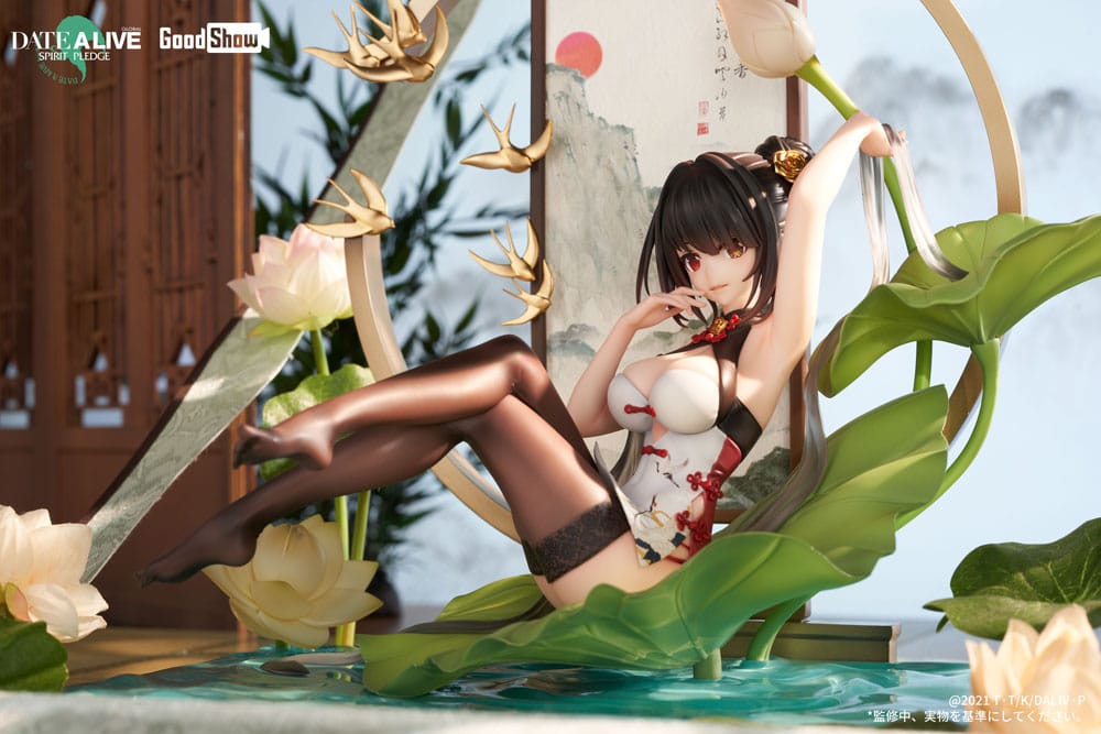 Date A Live: Spirit Pledge PVC Statue 1/7 Kurumi Tokisaki Ink Black China Dress Ver. 22 cm Scalefiguren Yokina