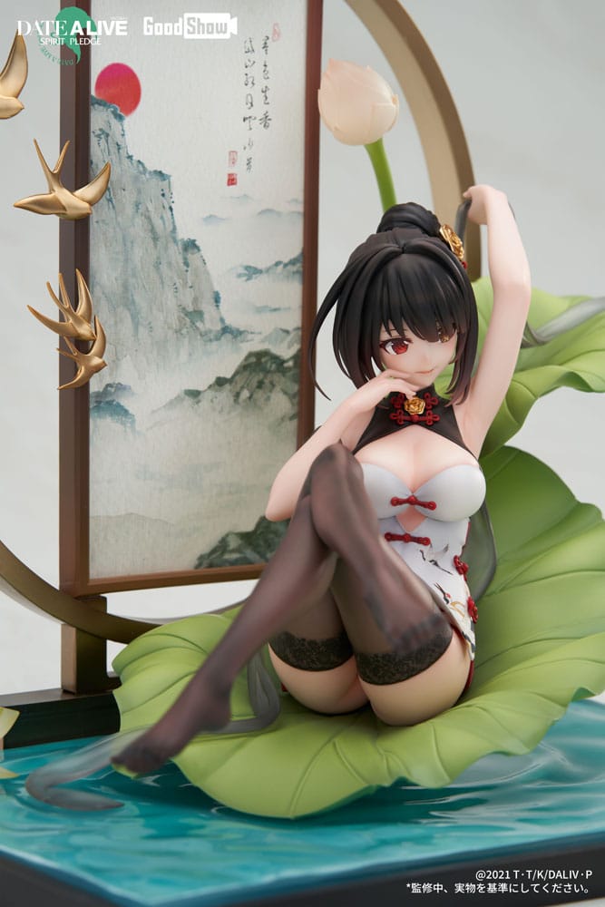 Date A Live: Spirit Pledge PVC Statue 1/7 Kurumi Tokisaki Ink Black China Dress Ver. 22 cm Scalefiguren Yokina