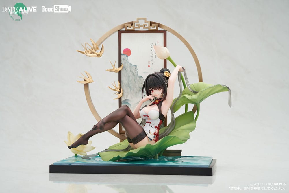 Date A Live: Spirit Pledge PVC Statue 1/7 Kurumi Tokisaki Ink Black China Dress Ver. 22 cm Scalefiguren Yokina