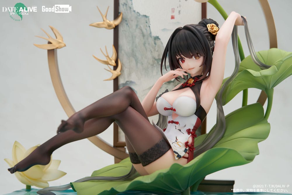 Date A Live: Spirit Pledge PVC Statue 1/7 Kurumi Tokisaki Ink Black China Dress Ver. 22 cm Scalefiguren Yokina