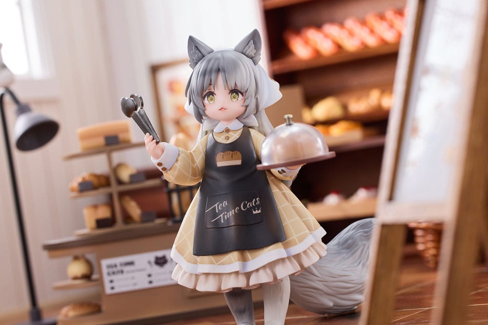 Decorated Life Collection PVC Statue Tea Time Cats - Cat Town Bakery Staff & Customer Set 12 cm Prizefiguren Yokina