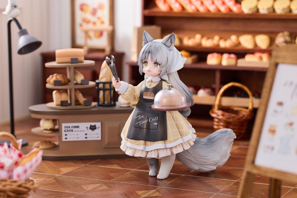 Decorated Life Collection PVC Statue Tea Time Cats - Cat Town Bakery Staff & Customer Set 12 cm Prizefiguren Yokina