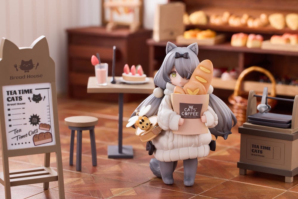 Decorated Life Collection PVC Statue Tea Time Cats - Cat Town Bakery Staff & Customer Set 12 cm Prizefiguren Yokina