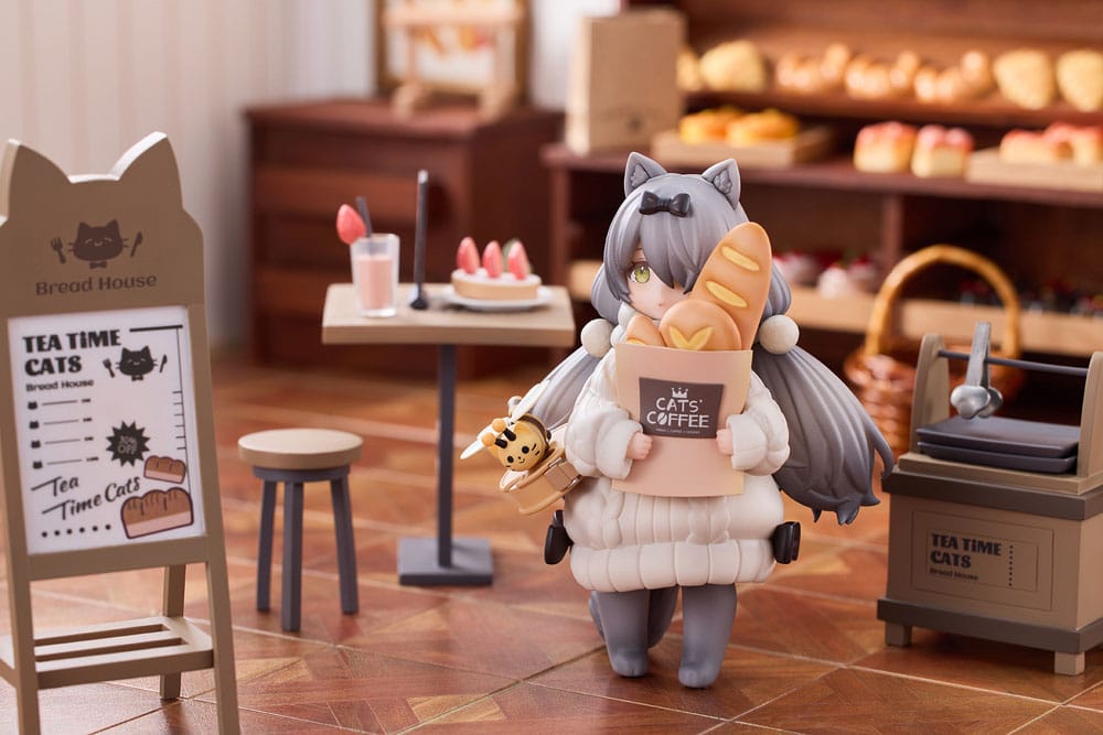 Decorated Life Collection PVC Statue Tea Time Cats - Cat Town Bakery Staff & Customer Set 12 cm Prizefiguren Yokina