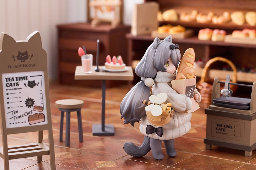 Decorated Life Collection PVC Statue Tea Time Cats - Cat Town Bakery Staff & Customer Set 12 cm Prizefiguren Yokina