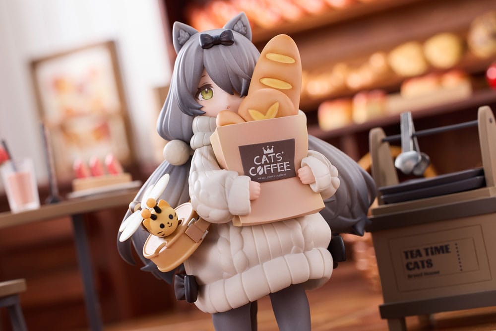 Decorated Life Collection PVC Statue Tea Time Cats - Cat Town Bakery Staff & Customer Set 12 cm Prizefiguren Yokina