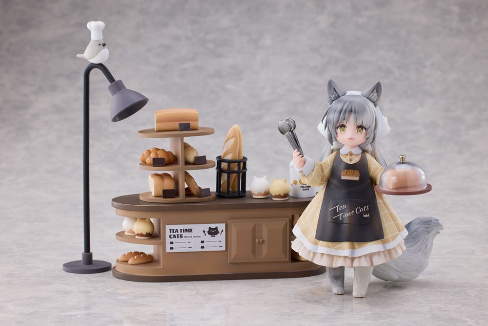 Decorated Life Collection PVC Statue Tea Time Cats - Cat Town Bakery Staff & Customer Set 12 cm Prizefiguren Yokina