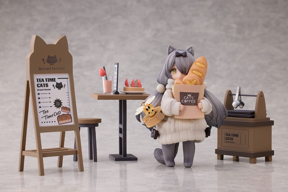 Decorated Life Collection PVC Statue Tea Time Cats - Cat Town Bakery Staff & Customer Set 12 cm Prizefiguren Yokina