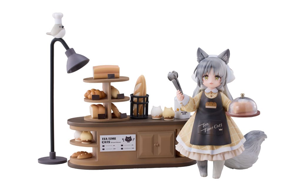 Decorated Life Collection PVC Statue Tea Time Cats - Cat Town Bakery Staff & Customer Set 12 cm Prizefiguren Yokina