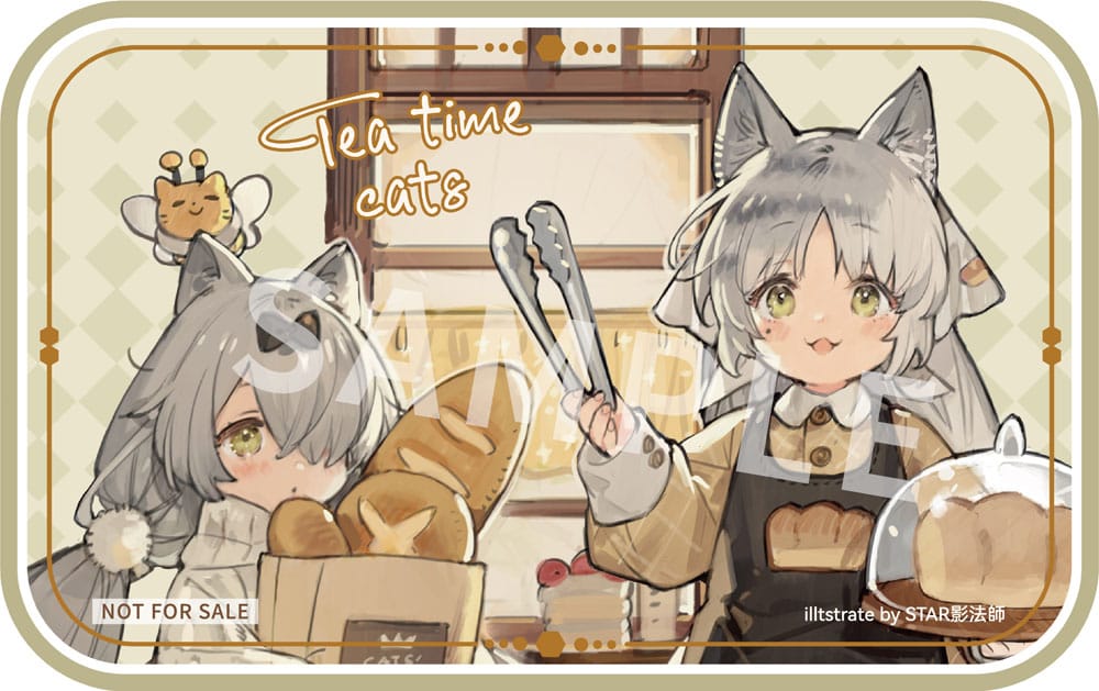 Decorated Life Collection PVC Statue Tea Time Cats - Cat Town Bakery Staff & Customer Set 12 cm Prizefiguren Yokina