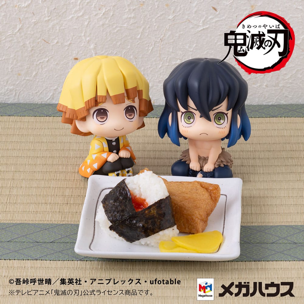 Demon Slayer: Kimetsu no Yaiba Look Up PVC Statue Zenitsu Agatsuma Smile Ver. & Inosuke Hashibira Bossy Ver. 11 cm (with gift) Minifiguren Yokina