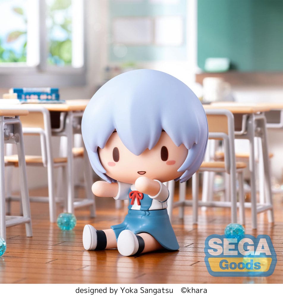 Evangelion: New Theatrical Edition Fuwa Petit Chibi Figur Rei Ayanami 8 cm Minifiguren Yokina
