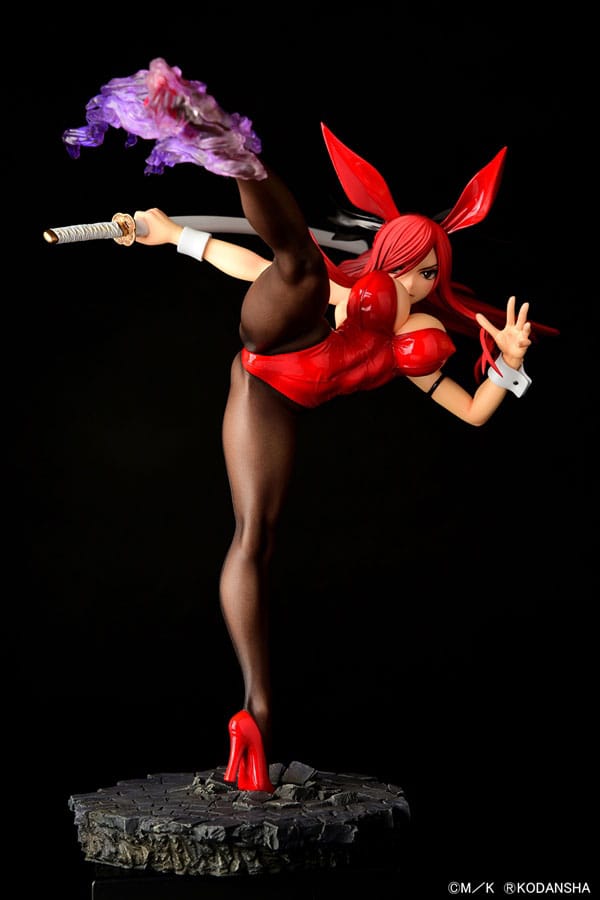 Fairy Tail Statue 1/6 Erza Scarlet High Kick Crimson Bunny Ver. 37 cm Scalefiguren Yokina