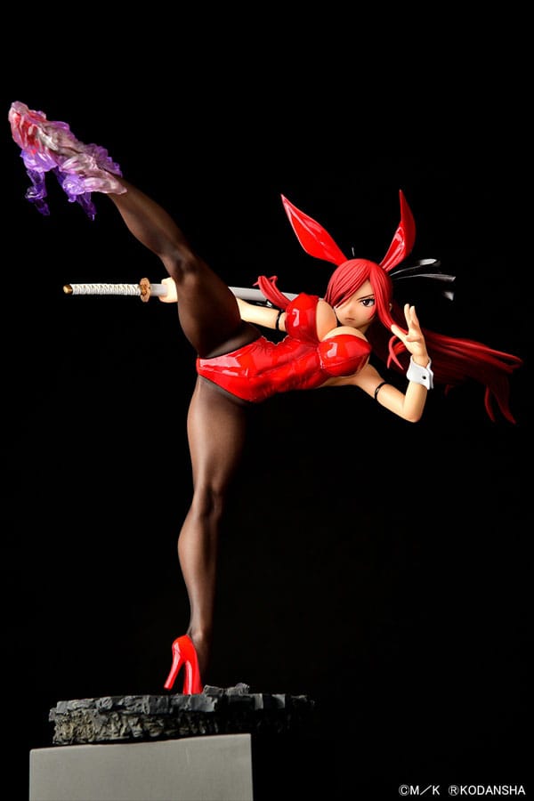 Fairy Tail Statue 1/6 Erza Scarlet High Kick Crimson Bunny Ver. 37 cm Scalefiguren Yokina