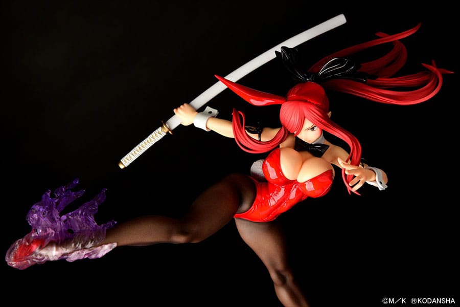Fairy Tail Statue 1/6 Erza Scarlet High Kick Crimson Bunny Ver. 37 cm Scalefiguren Yokina
