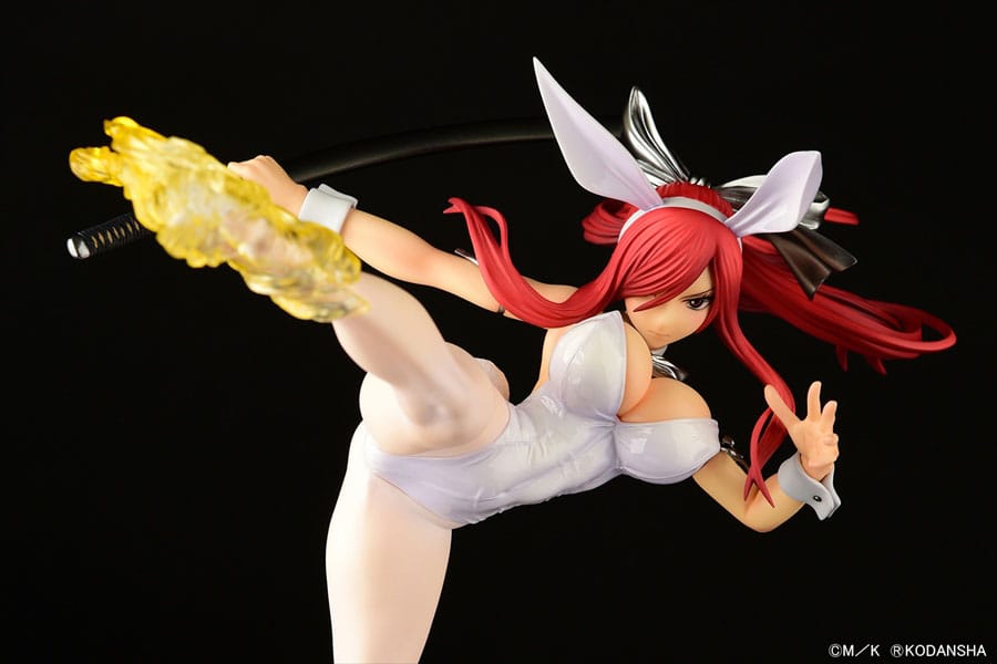 Fairy Tail Statue 1/6 Erza Scarlet High Kick White Bunny Ver. 37 cm Scalefiguren Yokina