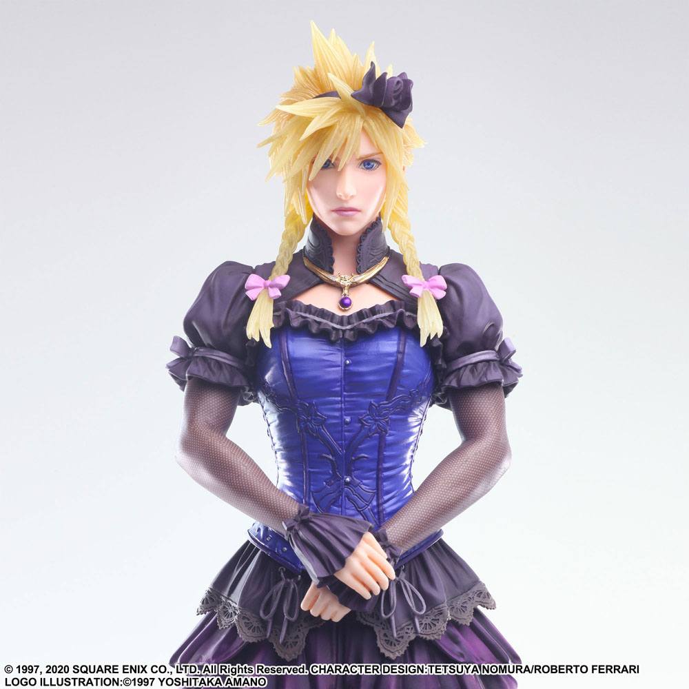 Final Fantasy VII Remake Static Arts Gallery Statue Cloud Strife Dress Ver. 28 cm Prizefiguren Yokina