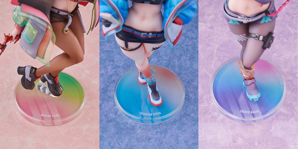Gridman Universe PVC Statuen 3er-Pack 1/7 Rikka Takarada, Akane Shinjo, Yume Minami: Dreamy Divas Ver. Scalefiguren Yokina