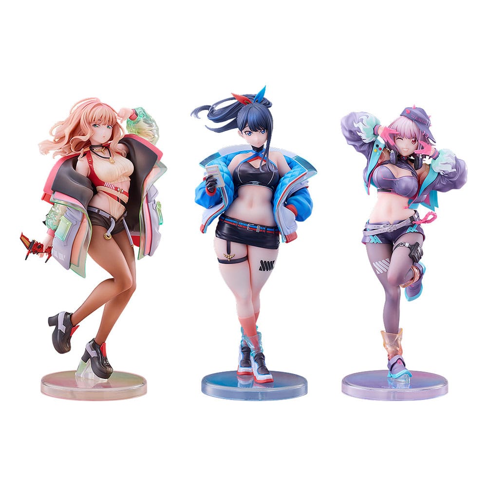 Gridman Universe PVC Statuen 3er-Pack 1/7 Rikka Takarada, Akane Shinjo, Yume Minami: Dreamy Divas Ver. Scalefiguren Yokina