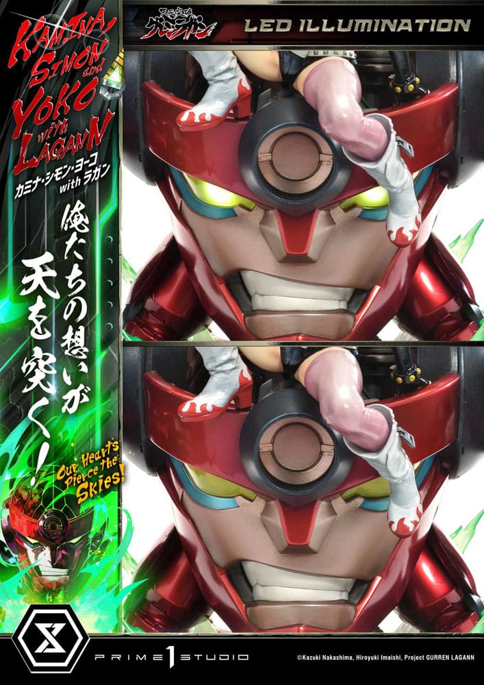 Gurren Lagann Ultimate Premium Masterline Series Statue 1/4 Kamina, Simon & Yoko with Lagann Deluxe Version 97 cm Scalefiguren Yokina