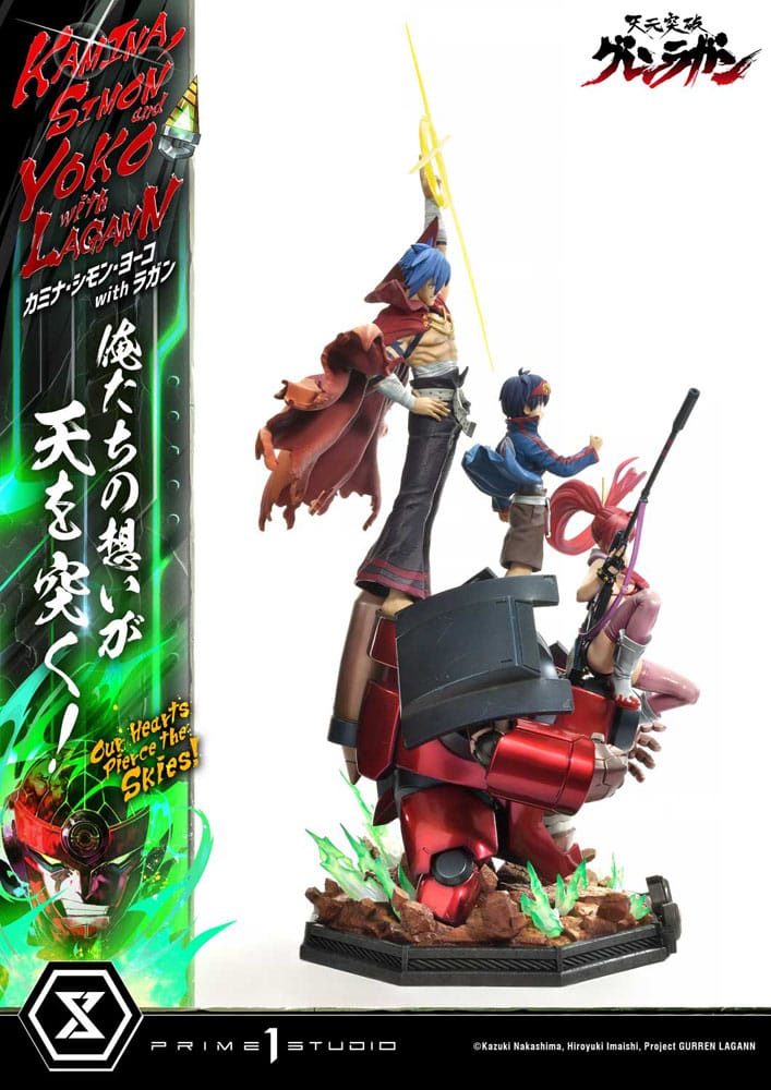 Gurren Lagann Ultimate Premium Masterline Series Statue 1/4 Kamina, Simon & Yoko with Lagann Deluxe Version 97 cm Scalefiguren Yokina