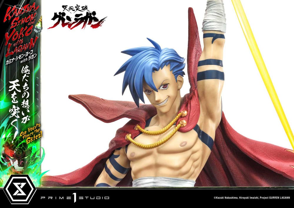 Gurren Lagann Ultimate Premium Masterline Series Statue 1/4 Kamina, Simon & Yoko with Lagann Deluxe Version 97 cm Scalefiguren Yokina