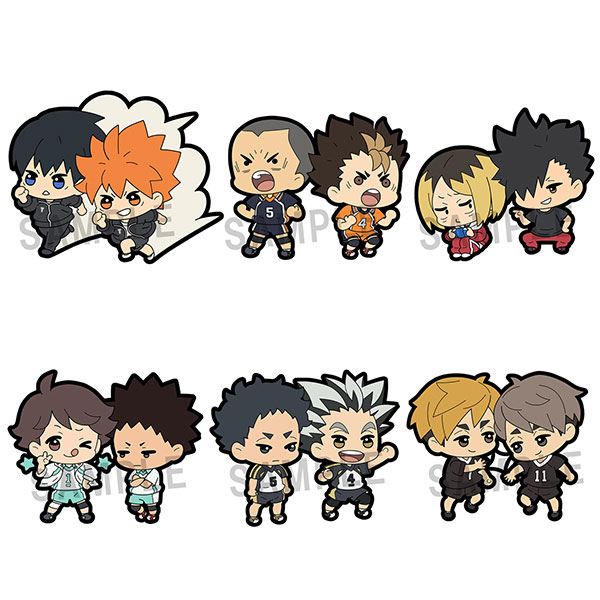 Haikyu!! Gummi-Anhänger 6 cm Sortiment Buddy Collection (6) Schlüsselanhänger Yokina