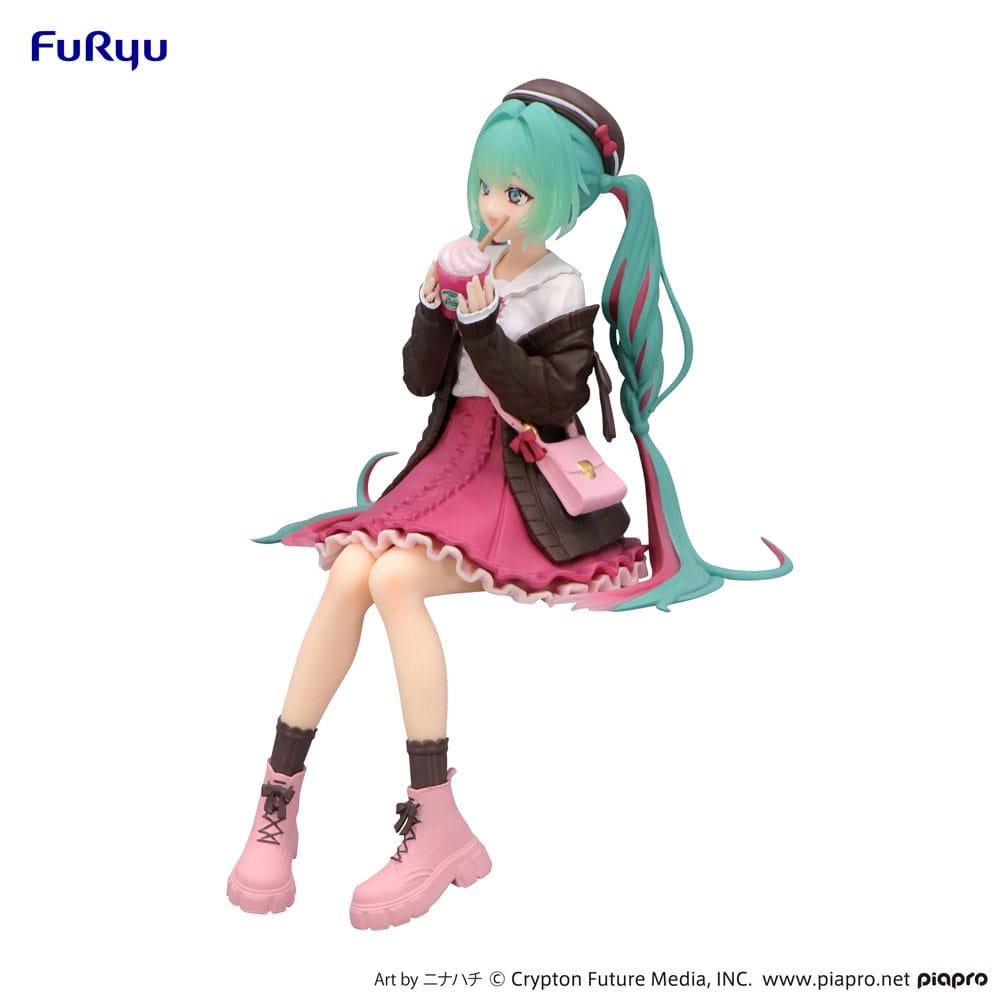 Hatsune Miku Noodle Stopper PVC Statue Autumn Date Pink Color Ver. 14 cm Prizefiguren Yokina