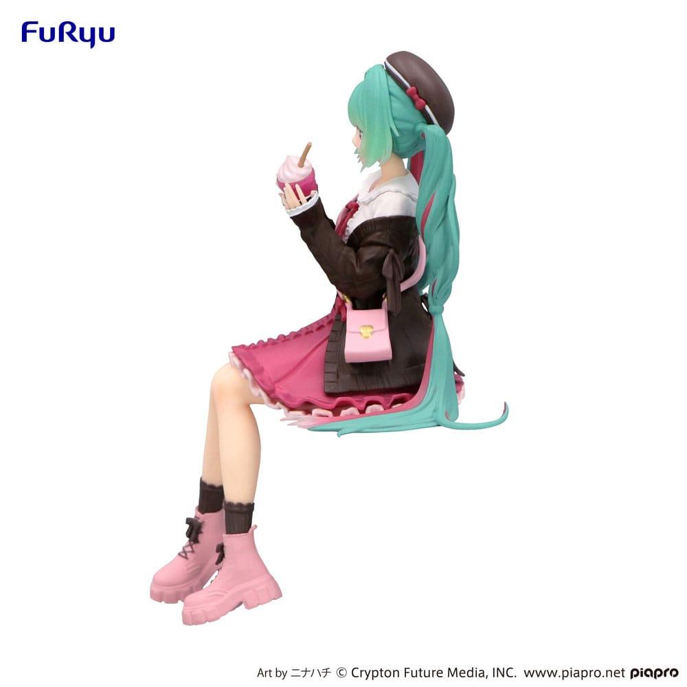 Hatsune Miku Noodle Stopper PVC Statue Autumn Date Pink Color Ver. 14 cm Prizefiguren Yokina