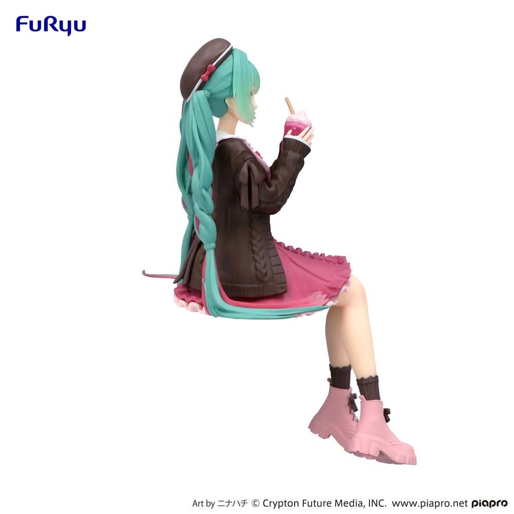 Hatsune Miku Noodle Stopper PVC Statue Autumn Date Pink Color Ver. 14 cm Prizefiguren Yokina