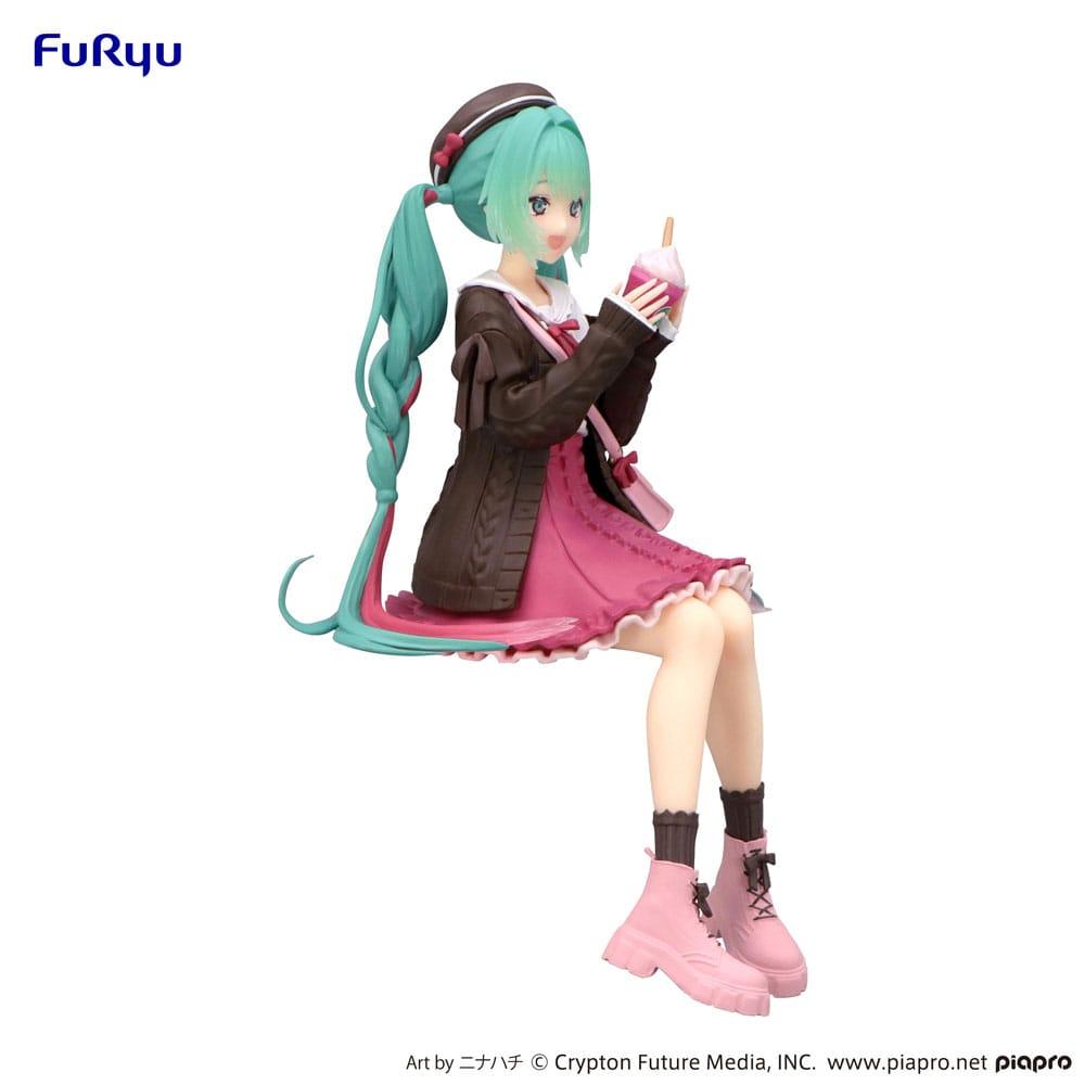 Hatsune Miku Noodle Stopper PVC Statue Autumn Date Pink Color Ver. 14 cm Prizefiguren Yokina