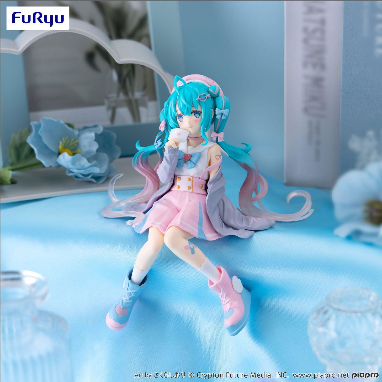 Hatsune Miku Noodle Stopper PVC Statue Love Sailor Grey Color Ver. 13 cm Prizefiguren Yokina