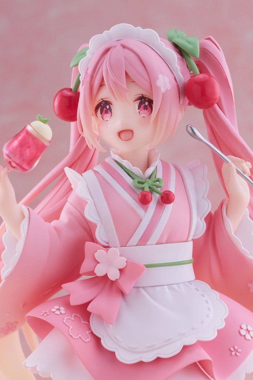 Hatsune Miku PVC Statue Newley Written Sakura Miku Japanese Cafe Ver. 18 cm Prizefiguren Yokina